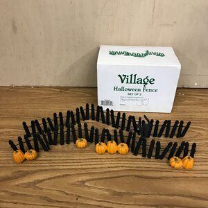 DEPARTMENT 56 Halloween Village Wooden Picket Fence Set of 2 #52702